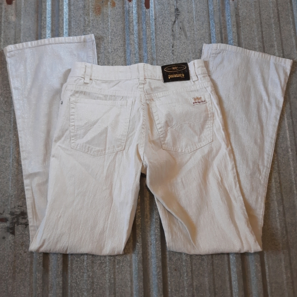 VINTAGE 90's Shimmery Parasuco Jeans - Picture 6 of 11